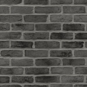 Papel tapiz pared de ladrillos negro