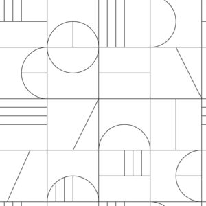 Papel tapiz art deco blanco y negro