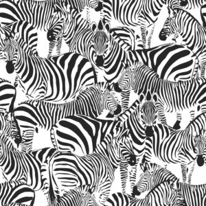 Papel tapiz zebra blanco y negro