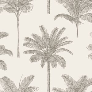Papel tapiz palmeras beige claro