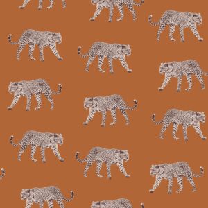 Papel tapiz pantera naranja cálido