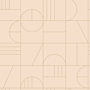 Papel tapiz art deco rosa melocotón claro y oro